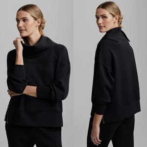 Varley Black Priya Longline Sweatshirt